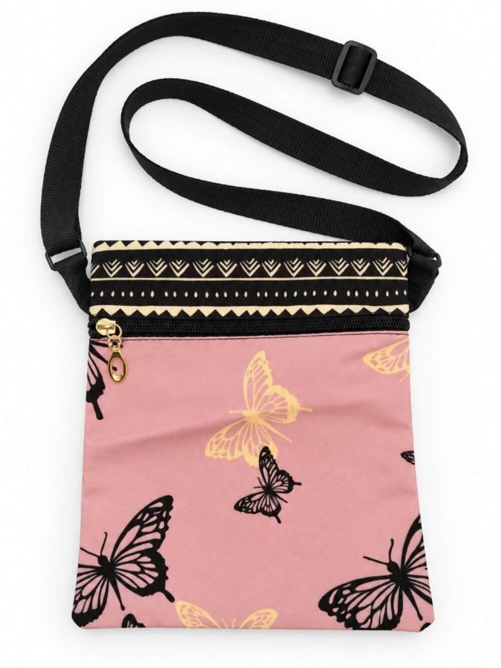 Pink Butterfly Crossbody Phone Bag